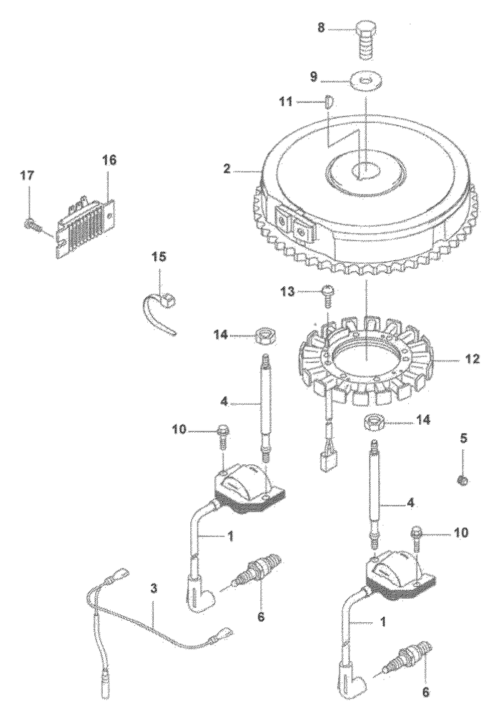 Electric Equipment Diagram and Parts List for Z-FORCE15 53AA5D2L100 Cub Cadet Lawn Tractor